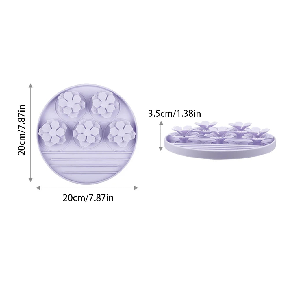 Pet Snuffle Mat round Slow Feeder Pad - Silicone Suction Cup Dog Feeding Mat, Anti-Choke Cat Food Bowl,