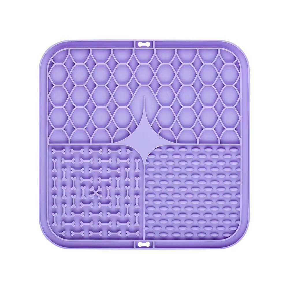 Silicone Licking Pad Pet Dog Lick Pad Bath Peanut Butter Slow Eating Licking Feeder Cats Lickmat Feeding Dog Lick Mat Supplies