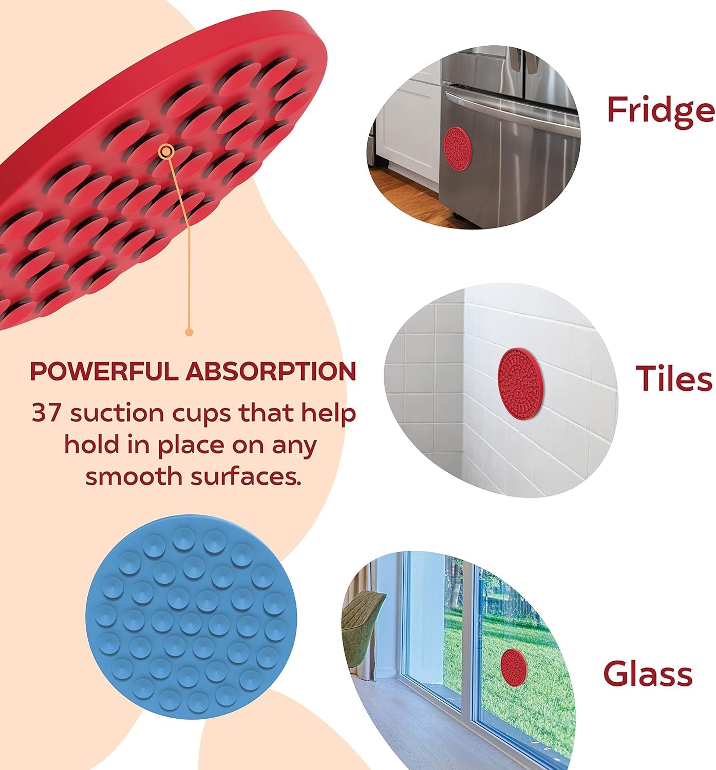 -Pets Lick Pad for Dogs - Dog Bathing Distraction Device - Dog Lick Pad Works as Slow Treat Dispensing Mat - Suction Cups Attach to Wall for Pet Bathing, Grooming and Dog Training (2 Pack)